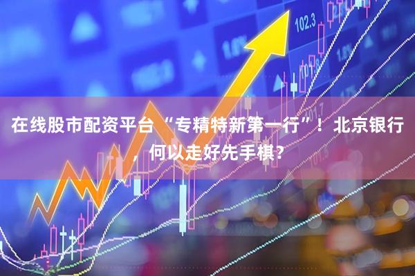 在线股市配资平台 “专精特新第一行”！北京银行，何以走好先手棋？